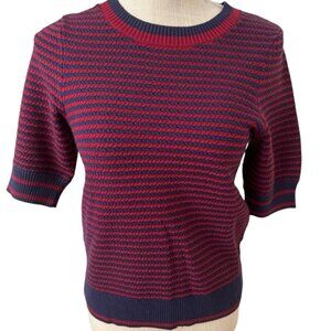 EVEREVE Bristol Stripe Varsity Sweater (Navy & Red) - Size XL